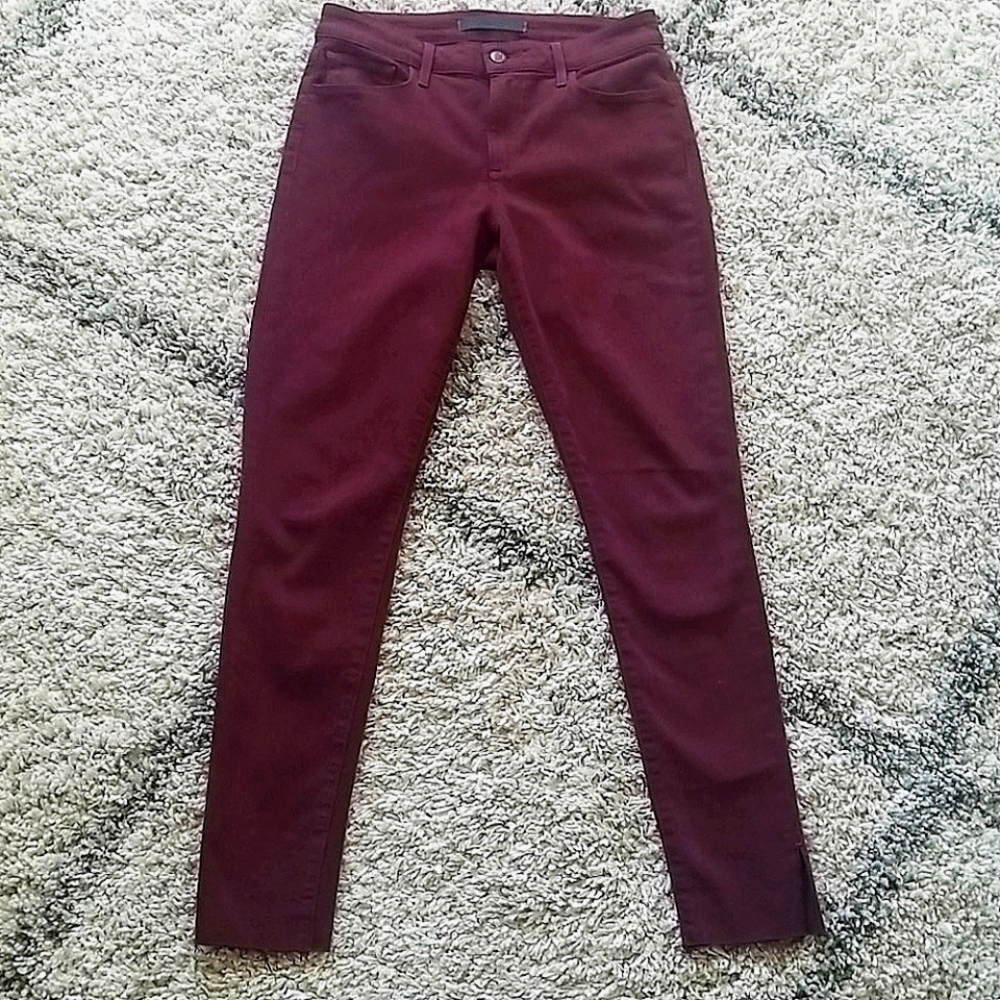 Joe's Jeans Stretch Skinny Jeans Burgundy Size 27